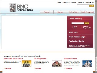 Web site www.bncbank.com, BNC National Bank