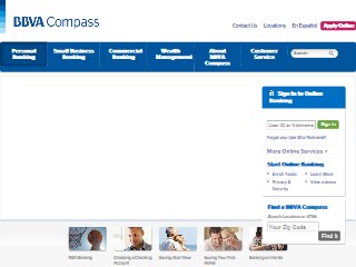 Web site www.compassbank.com, Compass Bank