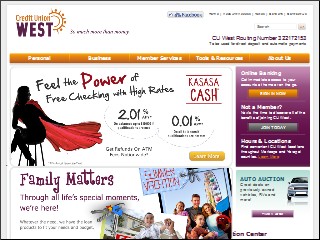 Web site www.cuwest.org, Credit Union West