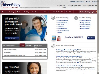 Web site www.dvcu.org, Deer Valley Federal CU