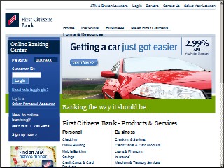 Web site www.ironstonebank.com, Ironstone Bank