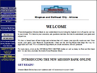 Web site www.missionbankaz.com, Mission Bank