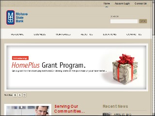 Web site www.mohavestbank.com, Mohave State Bank
