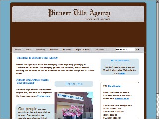Web site www.pioneertitleagency.com, Pioneer Title Agency