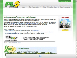 Web site www.plsfinancial.com, Pls Check Cashers